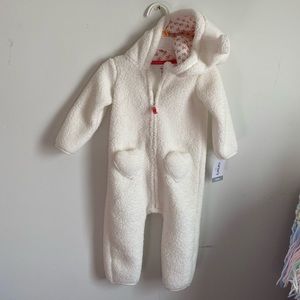 NEW Carter’s sherpa fleece w/ heart pockets! 12m